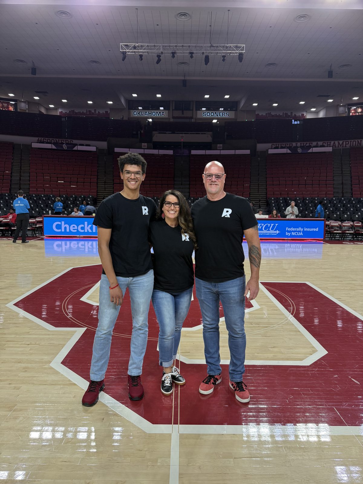 The Rewired Dynamics team on the court at Oklahoma